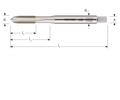 HSS-E Machinetap, metrisch M16, DIN 371, doorlopend