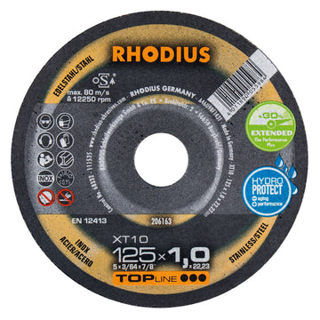 Rhodius doorslijpschijven XT10 125 x 1.0 mm - 50 stuks